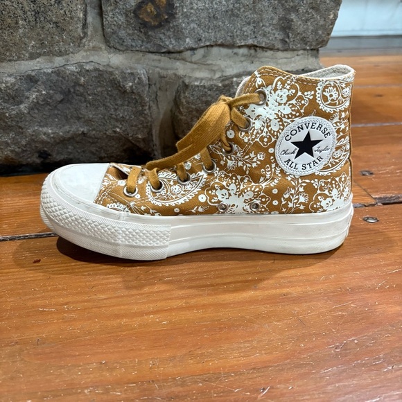 Women’s Converse All Stars High Top Sneakers Fall Florals Paisley - Picture 15 of 16